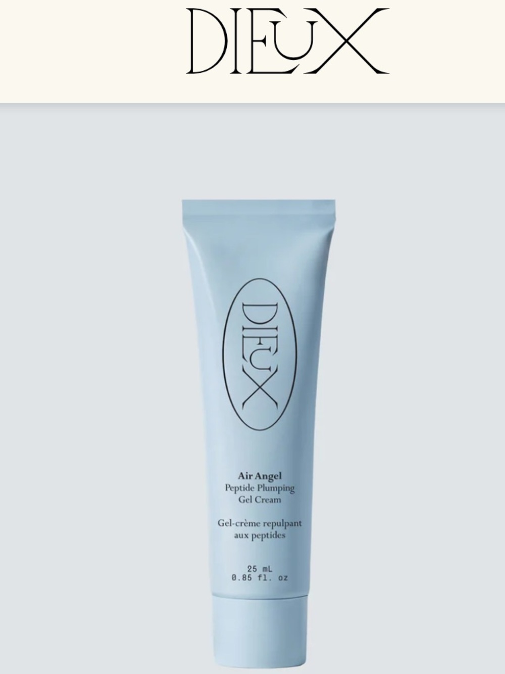 Dieux Air Angel Peptide Plumping Gel Cream 25 mL small size
